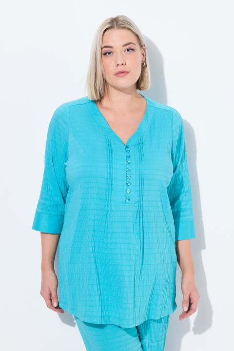 Image du produit Ulla Popken Tunique en tissu gaufré. Manches 3/4 (50, 52)