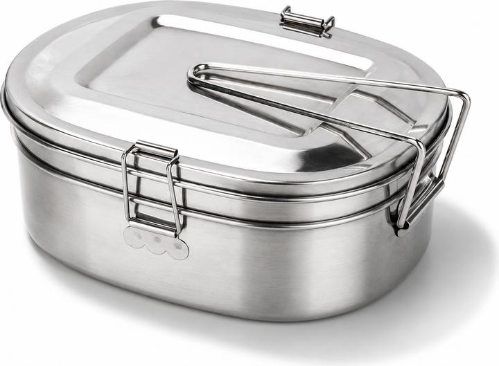 Produktbild Mojawo Lunchbox aus Edelstahl 2 Stück 1250 ml Tragegriff und Metallverschluss