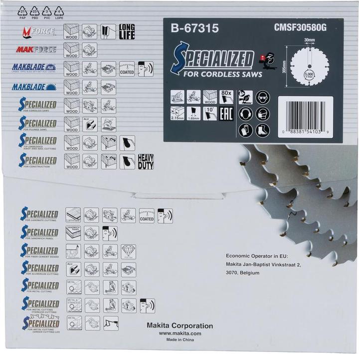 Produktbild Makita EFFICUT Sägeb.305x30x80Z