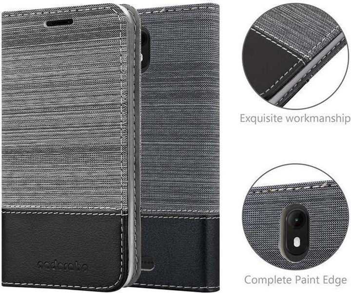 Produktbild Cadorabo Book Jeans Optik Cover (Wiko View Go)