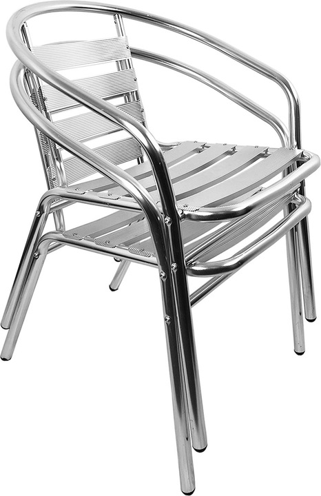 Actual product image Mojawo 6 Stk. stabile Aluminium Bistrostuhl Stapelstuhl Gartenstuhl stapelbar