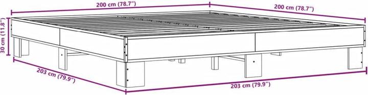 Actual product image vidaXL Bettgestell (200 x 200 cm)