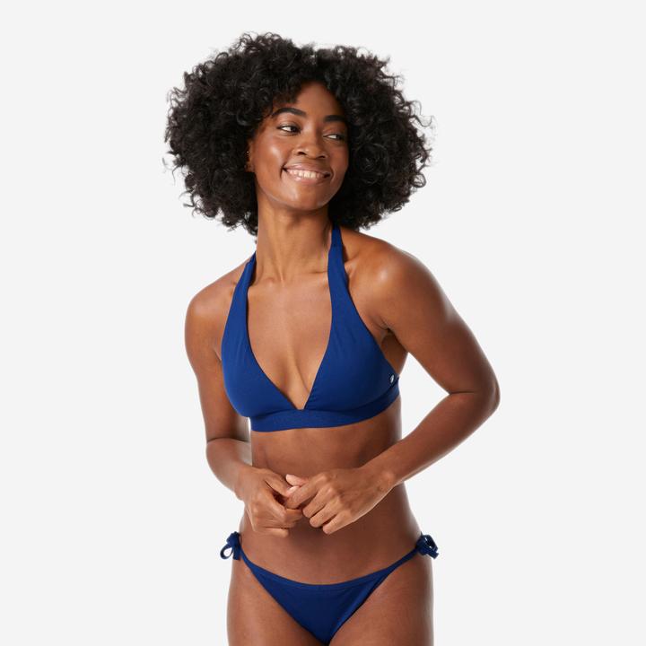 Produktbild Decathlon Bikinioberteil Damen Neckholder glitzernd Polyamid Polyester (36 DD, 38)