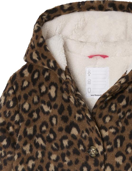 Immagine prodotto Vertbaudet Mädchen Leoparden-Mantel mit Kapuze aus Wollmix (140)