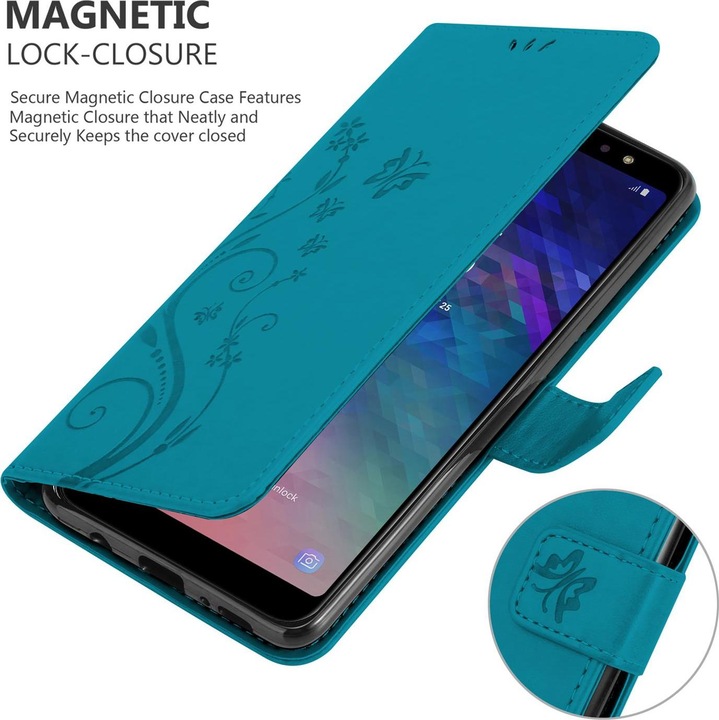 Actual product image Cadorabo Flower Book Cover (Samsung Galaxy A6+)