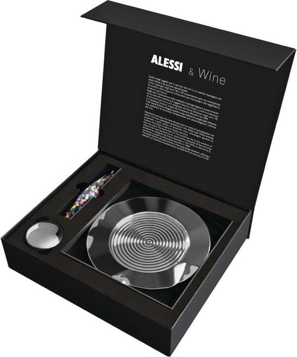 Produktbild Alessi Geschenkset Wein schwarz (Weinverschluss)