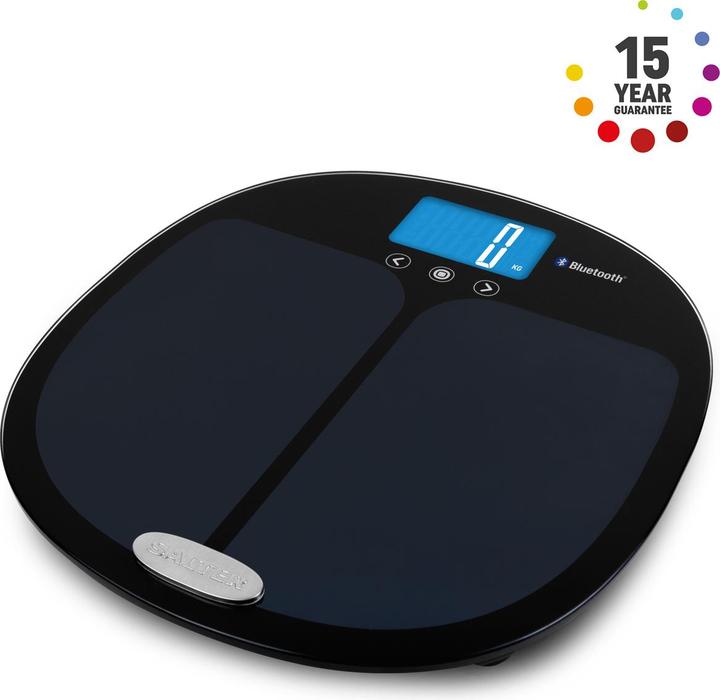 Actual product image Salter 9192 BK3R Curve Bluetooth Smart Analyser Bathroom Scale black (180 kg)