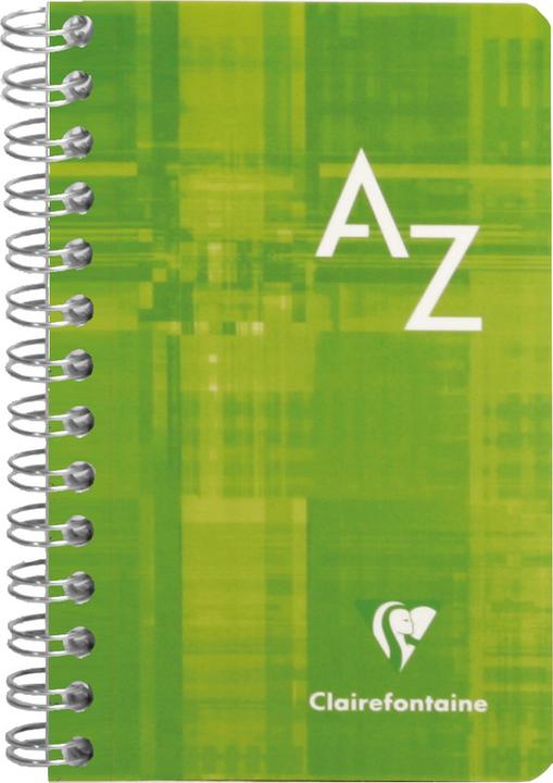 Image du produit Clairefontaine Cahier à spirales avec index (7,5 x 12 cm, Quadrillé, Couverture rigide)