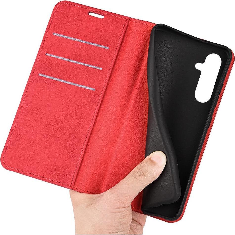 Thumbnail - Cover-Discount Galaxy A54 - Stand Flip Case Hülle rot (Samsung Galaxy A54 5G), Smartphone Hülle, Rot