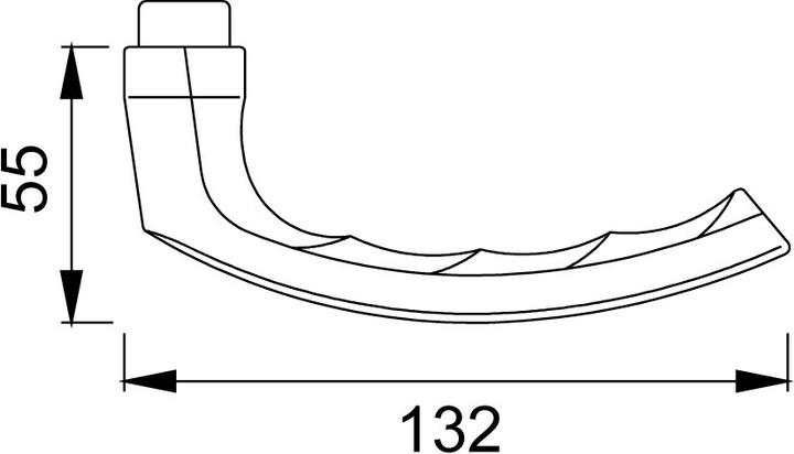 Produktbild Hoppe Türdrücker 199 Luxemburg (Türschildgarnitur)