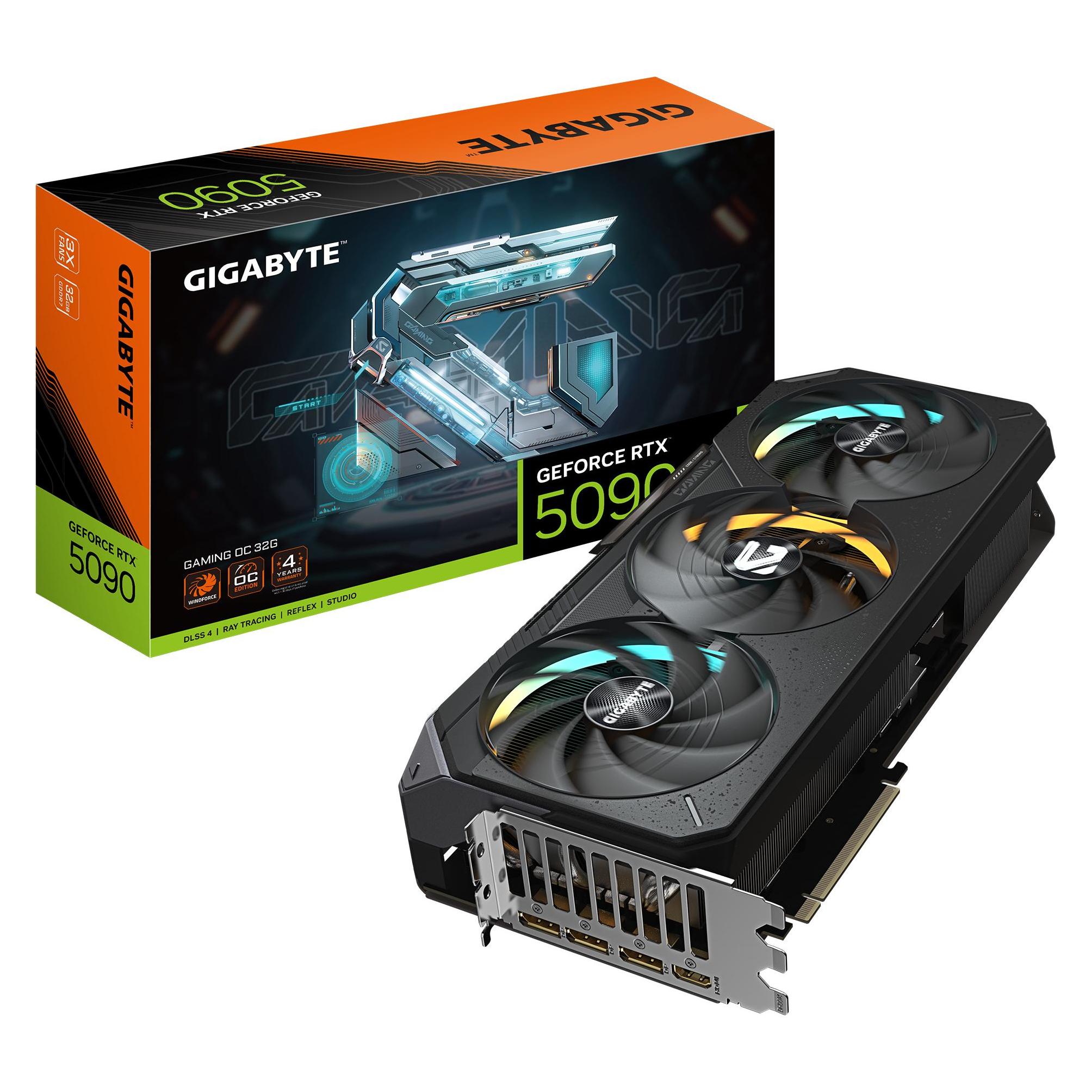 Gigabyte GeForce RTX 5090 GAMING OC (32 GB, GDDR7), Grafikkarte, Weiss, Schwarz