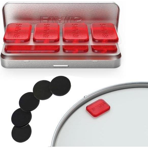 Evans EQ Pods Dämpferpads mit Pads, Zubehör Instrumente