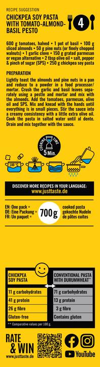 Produktbild Just Taste Kichererbsen Fettuccine Bio (250 g)