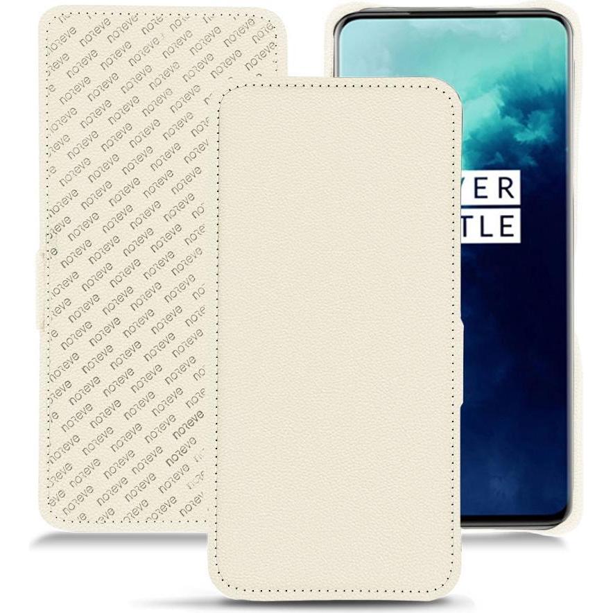Noreve Lederschutzhülle horizontal (OnePlus 7T Pro), Smartphone Hülle, Weiss