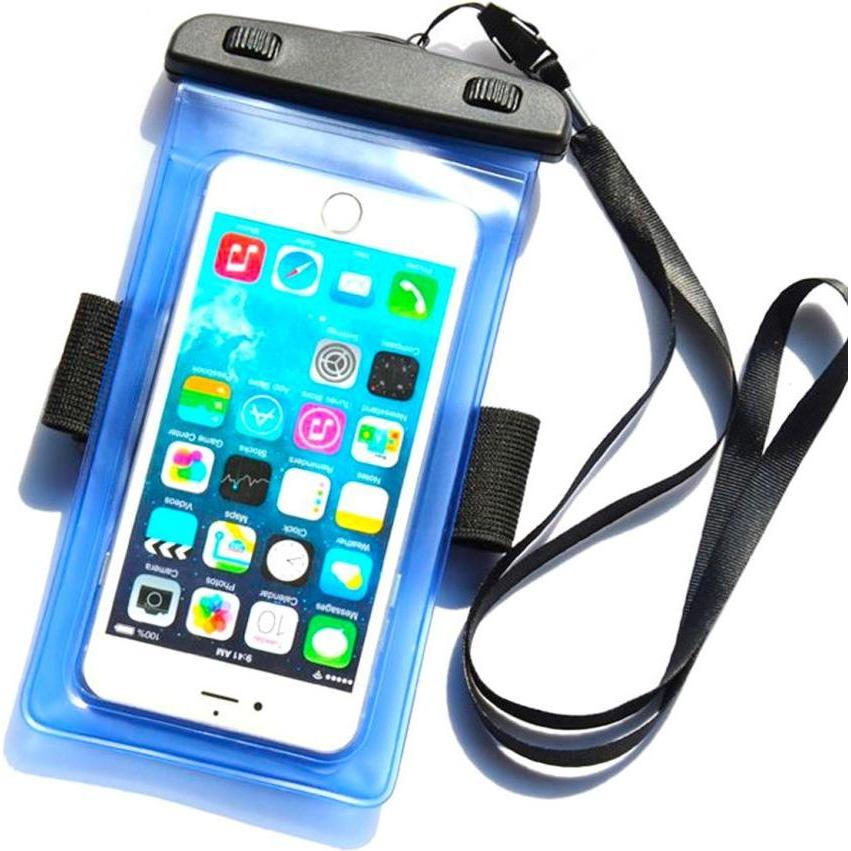 Thumbnail - Hurtel PVC waterproof armband phone case - blue, Smartphone Sportarmband, Blau