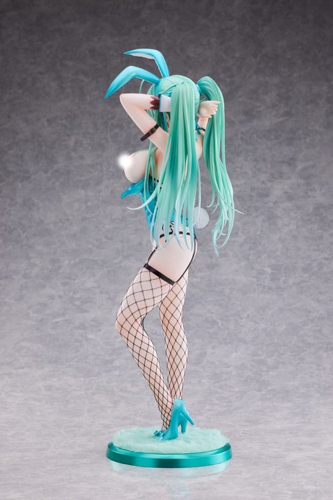 PartyLook Original Character statuette PVC 1/4 Green Twin Tail Bunny-chan Fishnet Tights Ver. 43 cm
