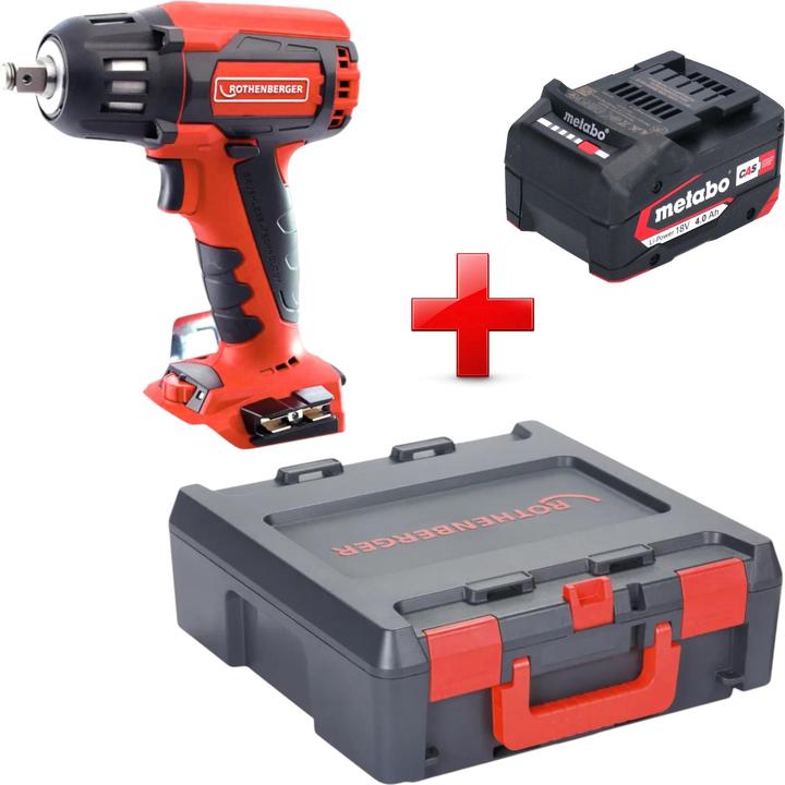 Produktbild Rothenberger RO ID400 Akku Schlagschrauber 18 V 400 Nm Brushless + 1x Akku 4,0 Ah + Rocase - ohne