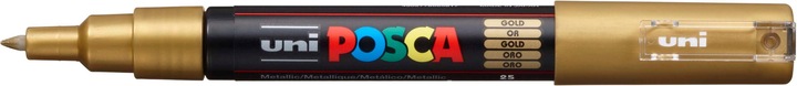 Actual product image Posca Marker PC-1M round tip (Gold, Black, 0.70 mm, 1 x)