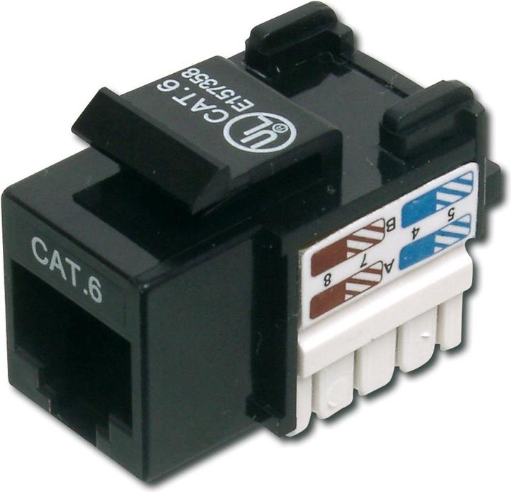 Image du produit Digitus Keystone Module Cat6 RJ45 non blindé Installation du câble via LSA Classe E (Module Keystone)