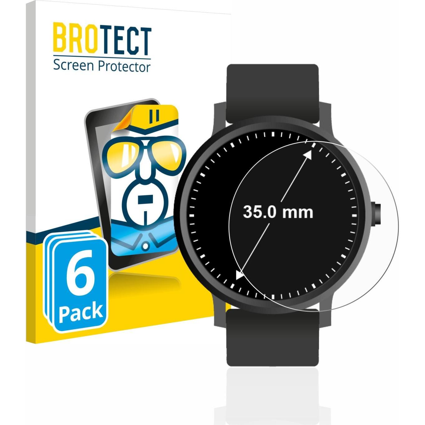 BROTECT Schutzfolie Displayschutz Klar, Smartwatch Schutzfolie, Transparent