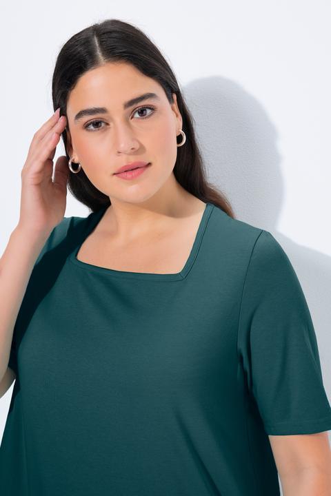 Actual product image Ulla Popken Essential Square Neck Stretch Tee (62)