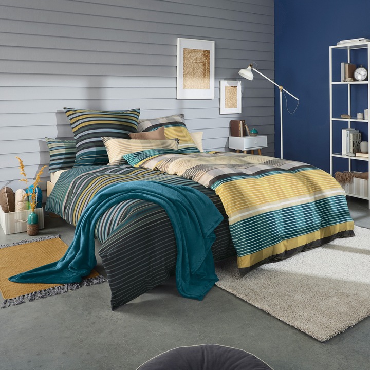 Actual product image Erwin Müller Mix & Match "Check" bed linen (Duvet cover, 135x200 cm, 80x80 cm)