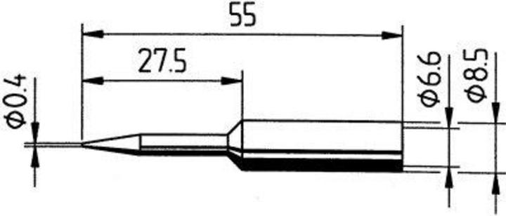 Produktbild Soldering tip ERSADUR lead free, 0.4 mm (Lötspitze)