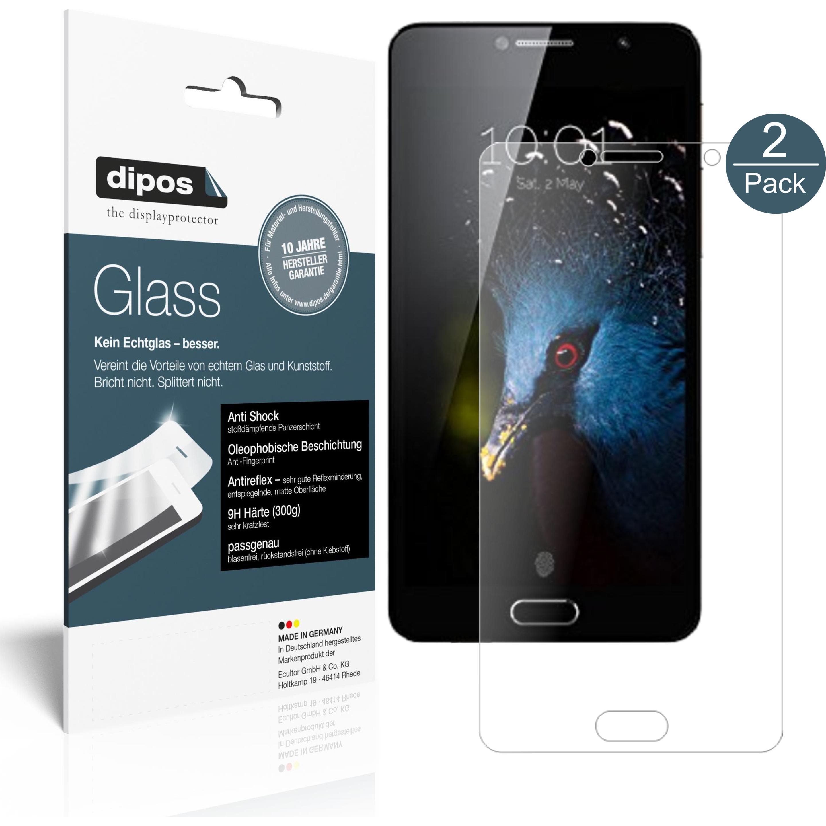 Dipos Displayschutz Anti-Shock (1 Stück, Alcatel Flash Plus 2), Smartphone Schutzfolie, Transparent