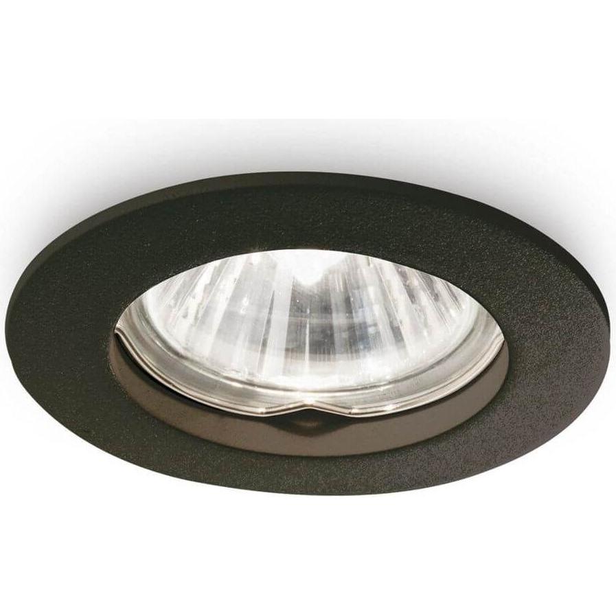 Ideal lux, Wandleuchte + Deckenleuchte, JAZZ Einbauleuchte GU10 ⌀73mm dimmbar Schwarz 243818 (GU10)