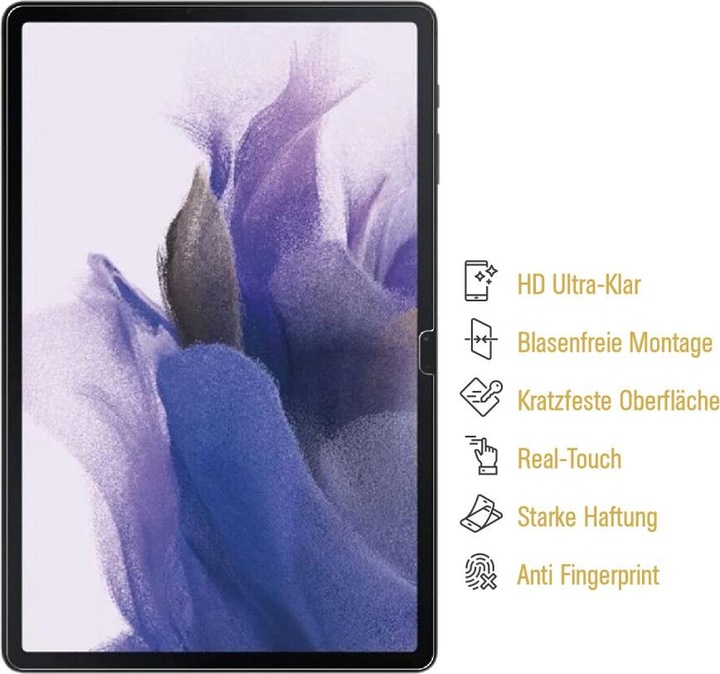 Actual product image Protectorking 1x 9H Panzerglas flexibel HD Klar (1 Piece, Galaxy Tab S7 FE)