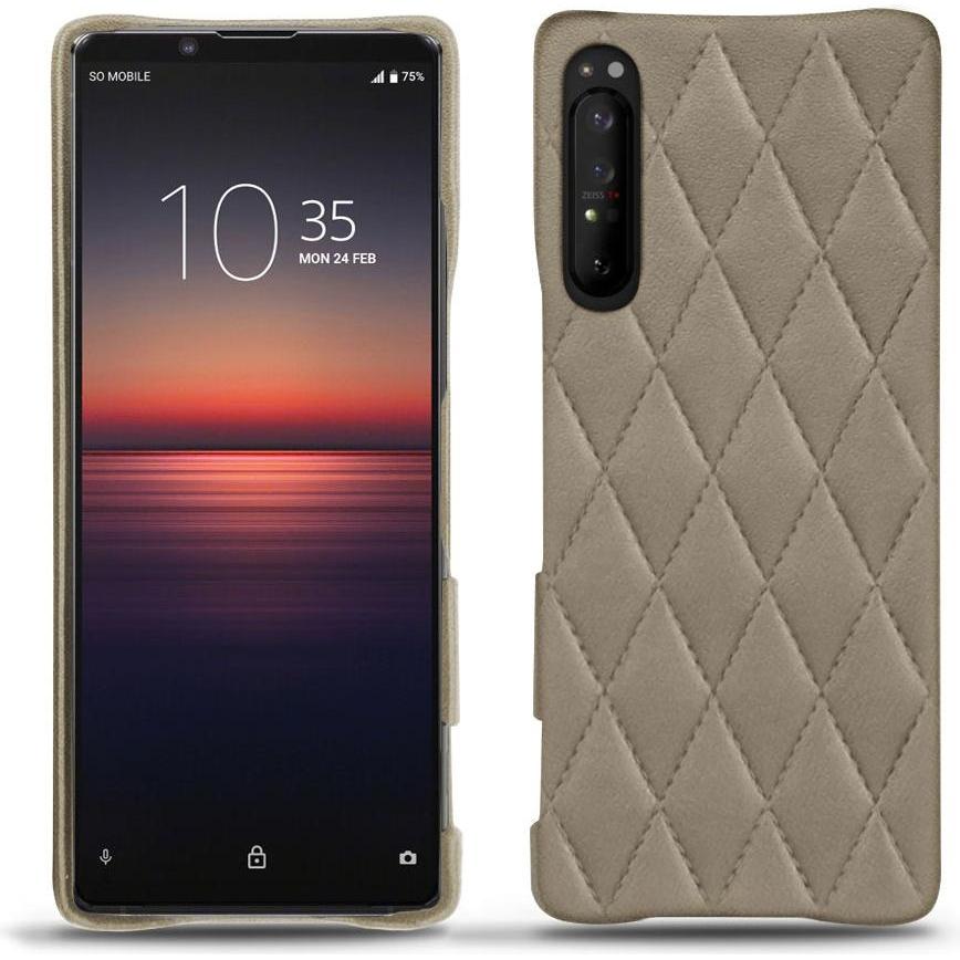 Noreve Lederschutzhülle (Sony Xperia 1 II), Smartphone Hülle, Beige
