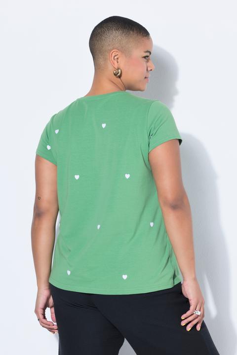 Actual product image Studio Untold Heart Print Cap Sleeve Tee (54)