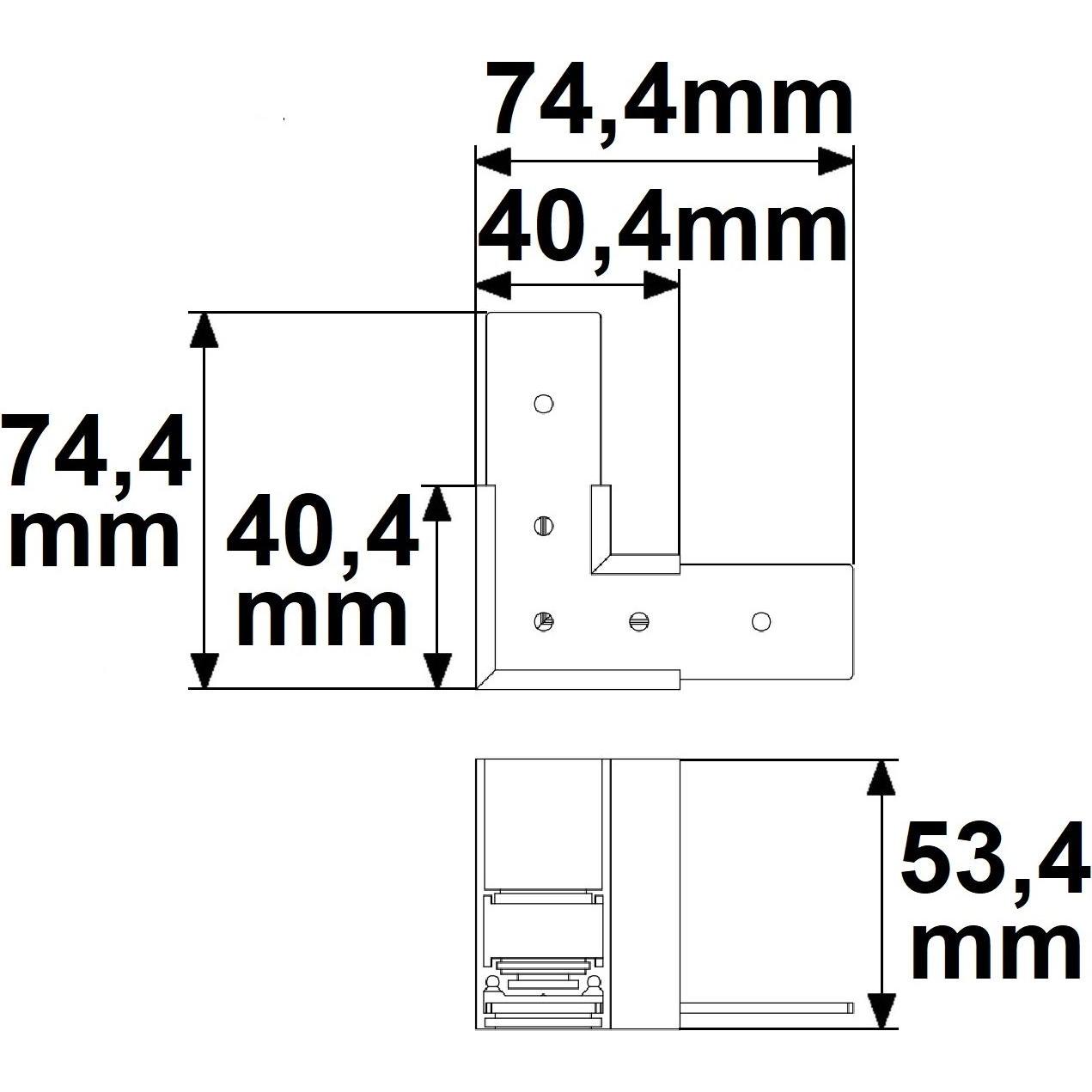 Thumbnail - Isoled, Zubehör Beleuchtung, Track48 Eckschiene 90° horizontal für Aufbauschiene, schwarz, nicht stromführend