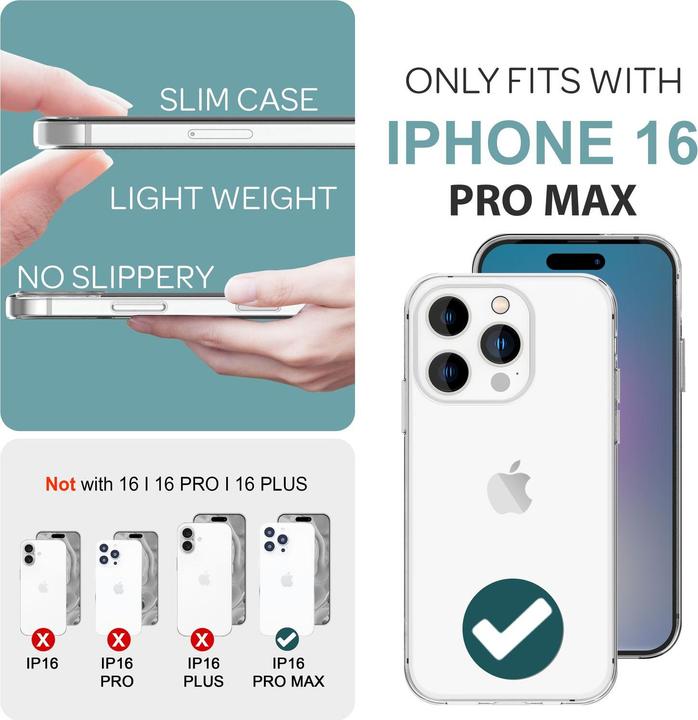 Produktbild Nalia Klare 360 Grad Hülle (Apple iPhone 16 Pro Max)