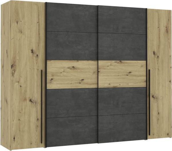 Aspetto del cemento grigio scuro, Rovere artigianale