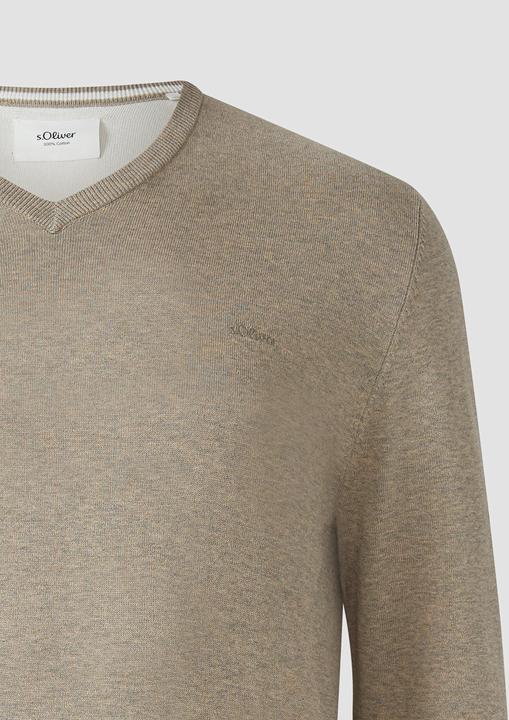 Actual product image s.Oliver Strickpullover Strickpullover mit Logo-Stickerei (3XL)