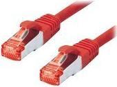 Produktbild Tecline Patchkabel S-STP (PIMF), Cat 6, rot, 1,0 m Patchkabel mit besonders schmalem Knickschutz (S/STP, CAT5e, 1 m)