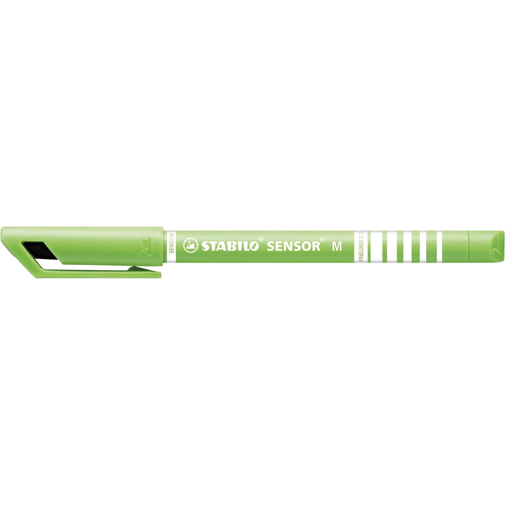 Thumbnail - STABILO, Schreibstifte, Fineliner mit gefederter Spitze - SENSOR M - medium - Einzelstift - hellgrün (Hellgrün, 1 x)