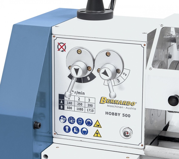 Actual product image Bernardo Cantina Bernardo - Tischdrehmaschine Hobby 500 / 400 V, inkl. 2-Achs-Digitalanzeige DT 40