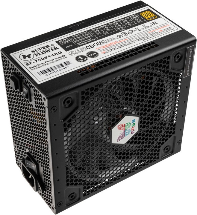 Actual product image Super Flower Leadex III ARGB 80 PLUS Gold power supply, modular - 750 Watt (750 W)