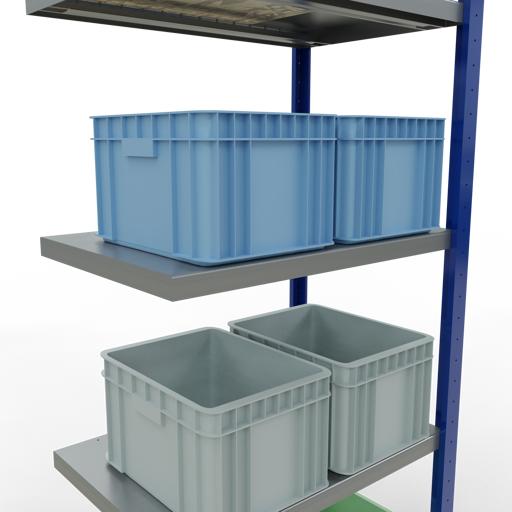 Actual product image Schulte Lagertechnik MULTIplus250 boltless add-on bay system with length bolts