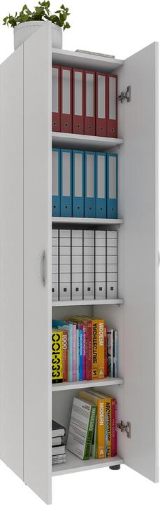Produktbild VCM Büroschrank Bücher Ordner Aktenschrank Büromöbel Schrank Ulas 5-fach Drehtüren (49 x 34 x 178 cm)