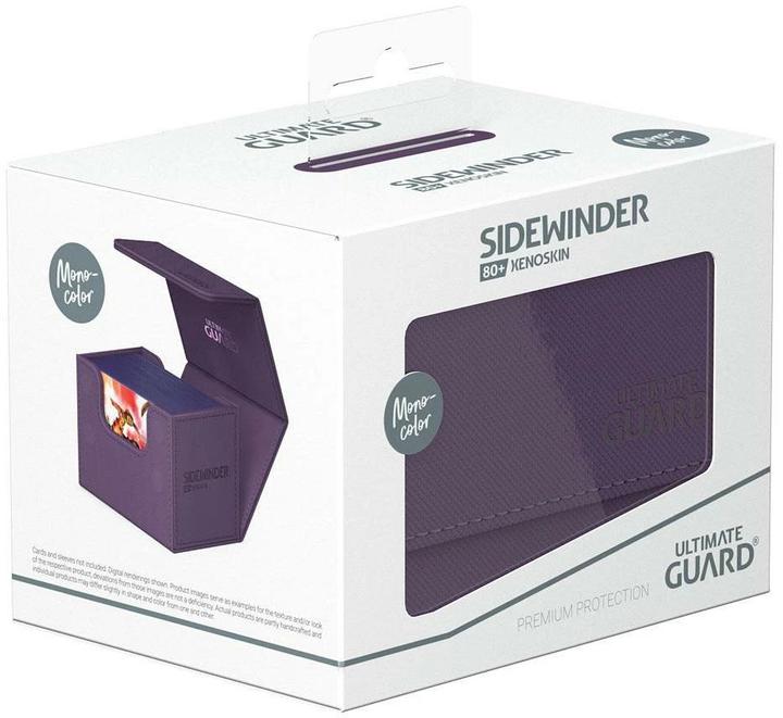 Actual product image Ultimate Guard Card Box XenoSkin Sidewinder Monocolor 80+ Purple