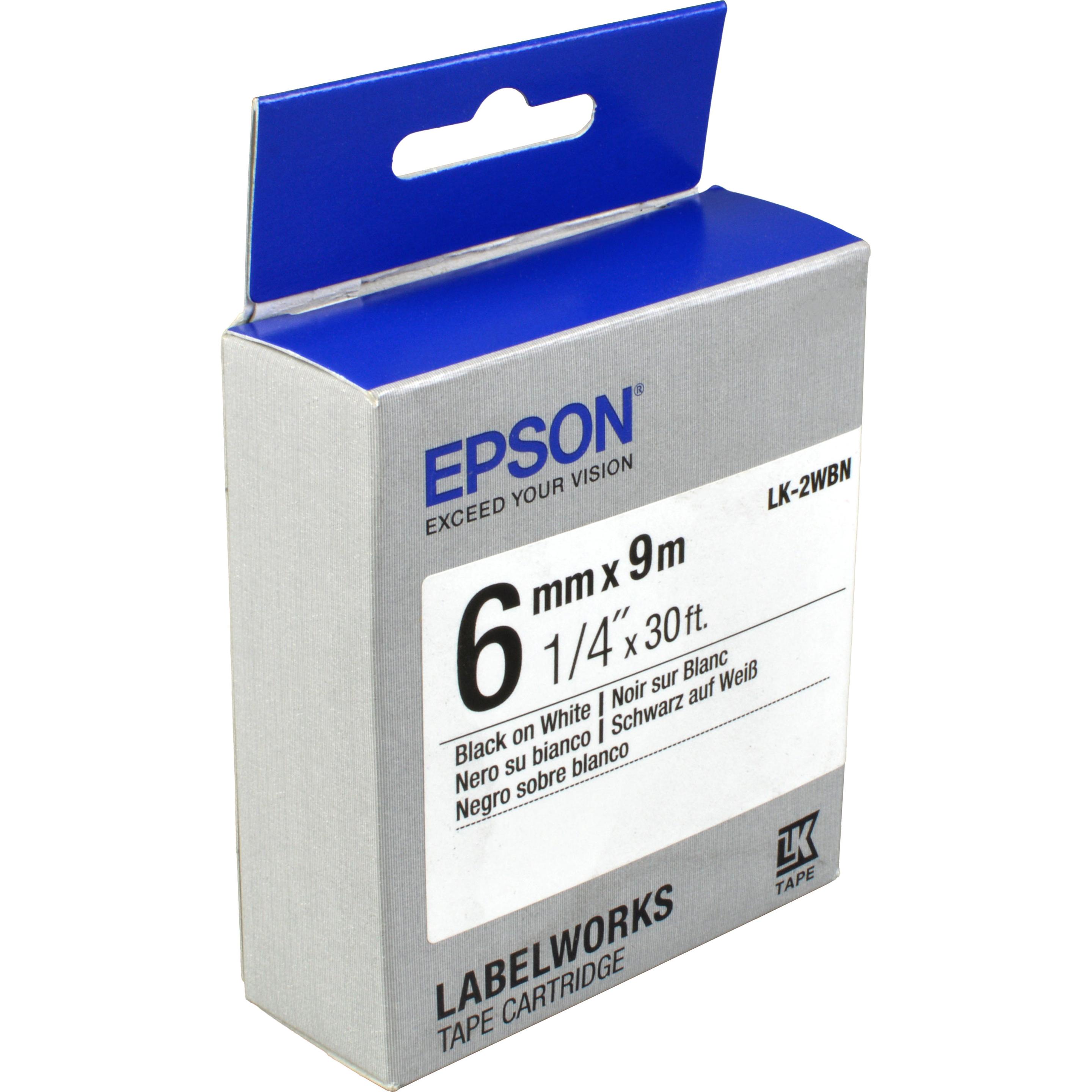 Thumbnail - Epson, Beschriftungsband, Etikettenkassette Lk-2wbn (0.60 cm, Schwarz)