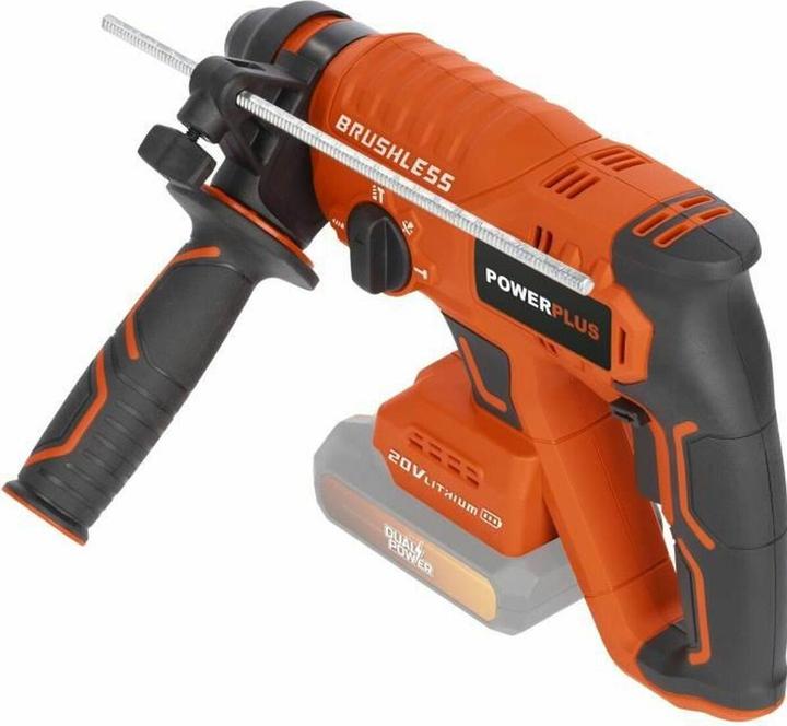 Powerplus Dual Power Bohrhammer bürstenlos 20V - exkl. Akku und Ladegerät - 5 Acc.