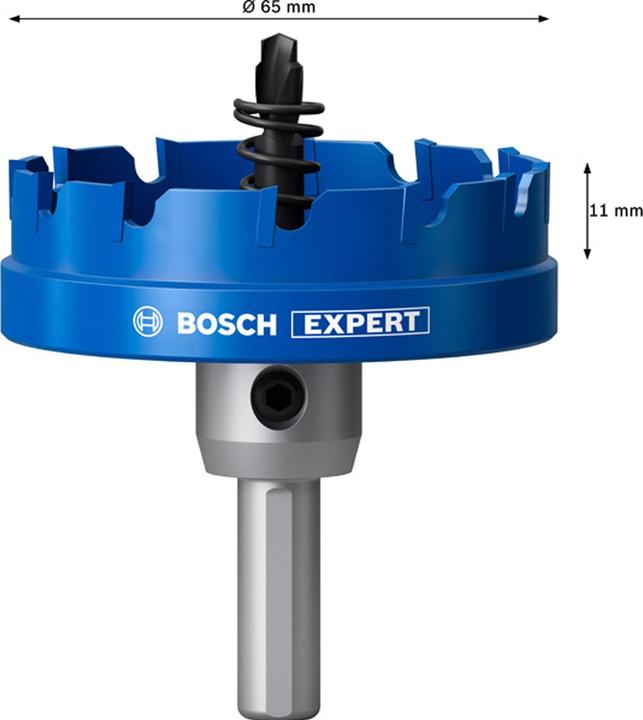 Productafbeelding Bosch Professional Zubehör Blau Zubehör 2608901442 Präzision für Bleche Hartmetall 65 mm (65 mm)