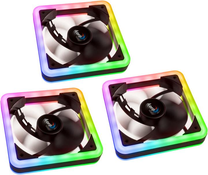 Produktbild AeroCool Edge 14 Pro Lüfter, RGB, 3er Pack inkl. Controller (140 mm, 3 x)