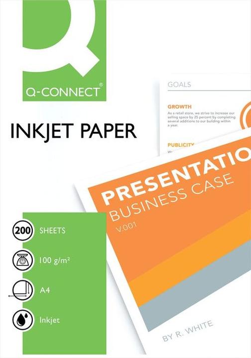 Produktbild Q-Connect Inkjet Papier, spezialbeschichtet (100 g/m², A4)
