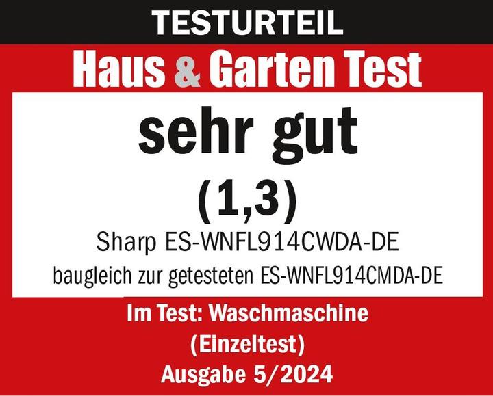 Produktbild Sharp ES-WNFL914CWDA-DE (9 kg, Links)