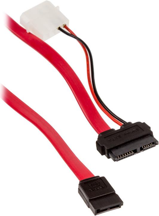 Produktbild InLine SATA Kombokabel Slimline zu SATA / Molex - 30/15cm